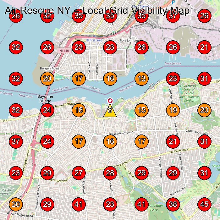 Air Rescue NY GeoGrid visibility map for Hvac Contractor in Staten Island